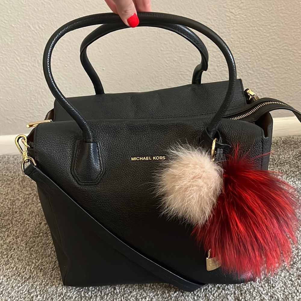Michael Kors Black Purse with Keychain